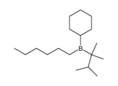 Cyclohexylhexyl(1,1,2-trimethylpropyl)boran结构式