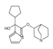 (3R)-1-azabicyclo[2.2.2]oct-3-yl (2S)-cyclopentyl(hydroxy)2-thienylacetate Structure