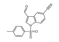 3-甲酰基-1-甲苯磺酰-1H-吲哚-5-甲腈结构式