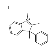 1,2,3-trimethyl-3-phenylindol-1-ium,iodide结构式