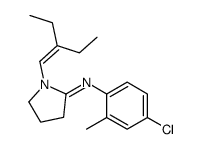 N-(4-chloro-2-methylphenyl)-1-(2-ethylbut-1-enyl)pyrrolidin-2-imine Structure