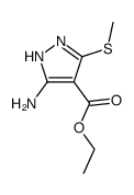 5-amino-3-methylsulfanyl-1H-pyrazole-4-carboxylic acid ethyl ester结构式