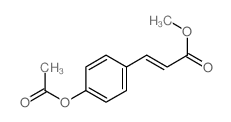 methyl (E)-3-(4-acetyloxyphenyl)prop-2-enoate结构式