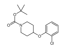 N-叔丁氧羰基-4-(2-氯苯氧基)哌啶结构式