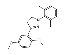 3-(2,5-dimethoxy-phenyl)-1-(2,6-dimethyl-phenyl)-4,5-dihydro-1H-pyrazole结构式