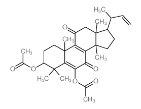 24-Norchola-5,8,22-triene-7,11-dione,3,6-bis(acetyloxy)-4,4,14-trimethyl-, (3b)- (9CI)结构式