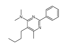 5-butyl-N,N,6-trimethyl-2-phenylpyrimidin-4-amine结构式