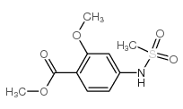 2-甲氧基-4-[(甲基磺酰基)氨基]-苯甲酸甲酯结构式