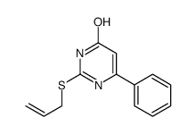 6-phenyl-2-prop-2-enylsulfanyl-1H-pyrimidin-4-one结构式