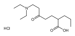 7-(diethylamino)-5-oxo-2-propylheptanoic acid,hydrochloride Structure