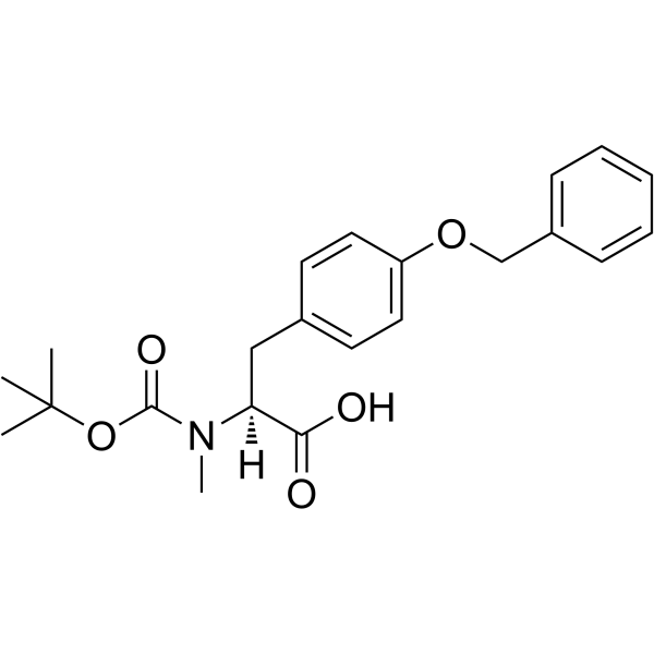 Boc-N-甲基-O- 苄基-L-酪氨酸结构式
