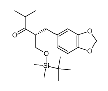 (2R)-1-tert-butyldimethylsilyloxy-4-methyl-2-(3,4-methylenedioxyphenyl)methyl-3-pentanone结构式