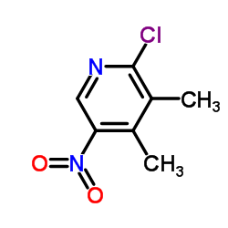 2-氯-3,4-二甲基-5-硝基吡啶结构式