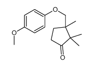 3-[(4-methoxyphenoxy)methyl]-2,2,3-trimethylcyclopentan-1-one Structure