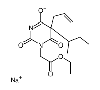 sodium,ethyl 2-(5-butan-2-yl-2,4,6-trioxo-5-prop-2-enylpyrimidin-3-id-1-yl)acetate Structure