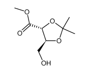 (4R,5S)-methyl 5-hydroxymethyl-2,2-dimethyl-1,3-dioxolane-4-carboxylate结构式