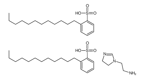 Benzenesulfonic acid, dodecyl-, compds. with 4,5-dihydro-1H-imidazole-1-ethanamine 2-nortall-oil alkyl derivs. (2:1) Structure