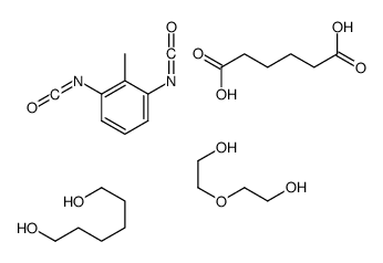 1,3-diisocyanato-2-methylbenzene,hexanedioic acid,hexane-1,6-diol,2-(2-hydroxyethoxy)ethanol Structure
