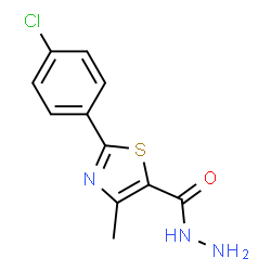 2-(4-Chlorophenyl)-4-methyl-1,3-thiazole-5-carbohydrazide结构式