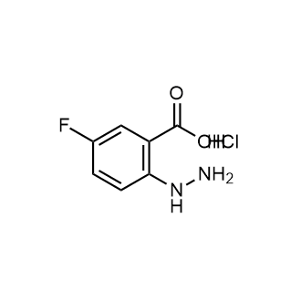 5-氟-2-肼基苯甲酸;盐酸盐结构式