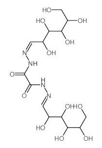 N,N-bis(2,3,4,5,6-pentahydroxyhexylideneamino)oxamide结构式