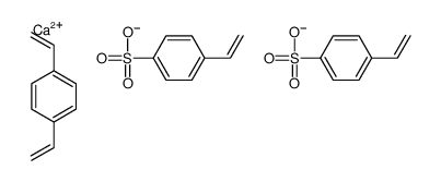 4-乙烯基苯磺酸钙与1,4-二乙烯基苯的共聚物结构式