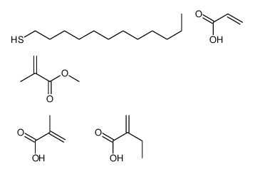 2-甲基-2-丙烯酸、聚1-十二烷基硫醇、2-丙烯酸乙酯、2-甲基-2-丙烯酸甲酯和2-丙烯酸的调聚物结构式