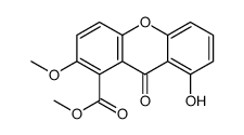 8-Hydroxy-2-methoxy-9-oxo-9H-xanthene-1-carboxylic acid methyl ester Structure