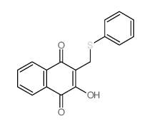 4-hydroxy-3-(phenylsulfanylmethyl)naphthalene-1,2-dione结构式