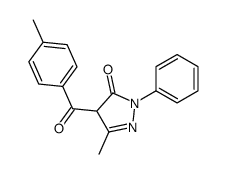 5-methyl-4-(4-methylbenzoyl)-2-phenyl-4H-pyrazol-3-one Structure
