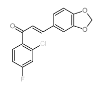 2-Propen-1-one, 3-(1,3-benzodioxol-5-yl)-1-(2-chloro-4-fluorophenyl)- structure