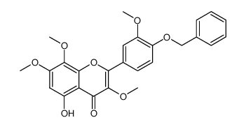 2-(4-benzyloxy-3-methoxy-phenyl)-5-hydroxy-3,7,8-trimethoxy-chromen-4-one结构式