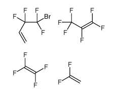 4-bromo-3,3,4,4-tetrafluorobut-1-ene,1,1-difluoroethene,1,1,2,3,3,3-hexafluoroprop-1-ene,1,1,2,2-tetrafluoroethene Structure