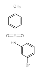 N-(3-溴苯基)-4-甲基苯磺酰胺结构式