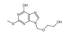 9-(2-hydroxyethoxymethyl)-2-methylsulfanyl-3H-purin-6-one Structure