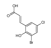 3-BROMO-5-CHLORO-2-HYDROXYCINNAMIC ACID Structure