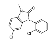 5-chloro-3-(2-chlorophenyl)-1-methylbenzimidazol-2-one Structure