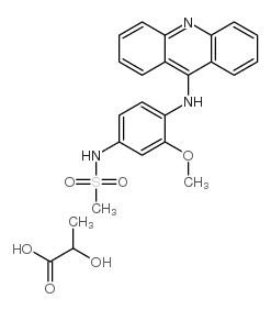 N-[4-(acridin-9-ylamino)-3-methoxy-phenyl]methanesulfonamide: 2-hydrox ypropanoic acid结构式