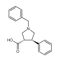 反式-1-苄基-4-苯基吡咯烷-3-羧酸结构式