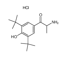 4-(2-aminopropionyl)-2,6-di-tert-butylphenol hydrochloride Structure