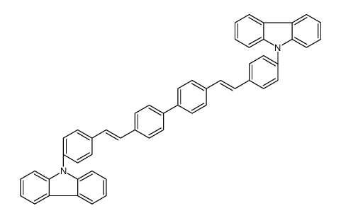 9H-Carbazole, 9,9'-[[1,1'-biphenyl]-4,4'-diylbis(2,1-ethenediyl-4,1-phenylene)]bis structure