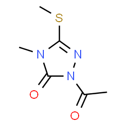 -delta-2-1,2,4-Triazolin-5-one,1-acetyl-4-methyl-3-(methylthio)- (5CI)结构式