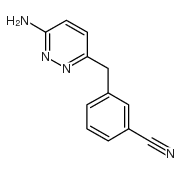 3-[(6-氨基-3-哒嗪基)甲基]苯腈结构式