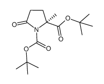di-tert-butyl (S)-2-methyl-5-oxopyrrolidine-1,2-dicarboxylate结构式