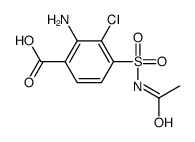4-(acetylsulfamoyl)-2-amino-3-chlorobenzoic acid Structure