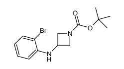 3-(2-溴苯氨基)-氮杂啶-1-羧酸叔丁酯结构式