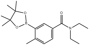 2-甲基-5-(二乙氨基甲酰基)苯硼酸频哪醇酯结构式