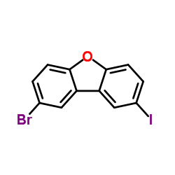 2-溴-8-碘二苯并呋喃结构式