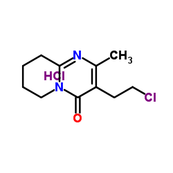 3-(2-氯乙基)-2-甲基-6,7,8,9-四氢-4H-吡啶[1,2-a]并嘧啶-4-酮盐酸盐结构式