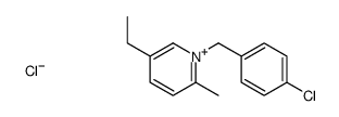 1-[(4-chlorophenyl)methyl]-5-ethyl-2-methylpyridinium chloride结构式